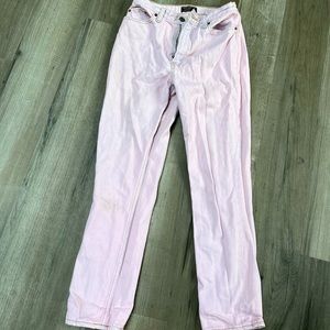Pink light wash jeans